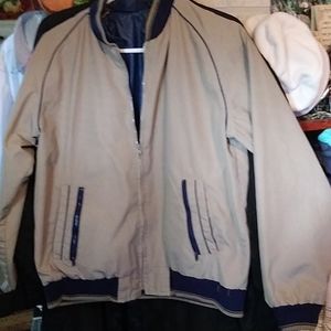 COPY - M Reversable blue and cream Coat
